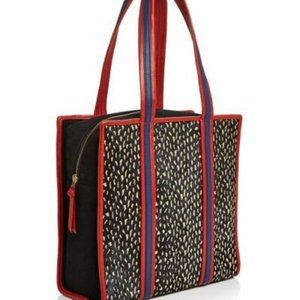 Sophie Cano - Printed Shearling and Leather Tote